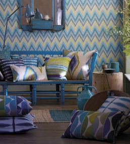 Yoki Fabric by Scion Fig / Amber / Indigo