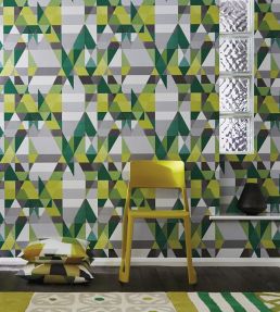 Axis Wallpaper by Scion Pebble / Hemp / Mouse