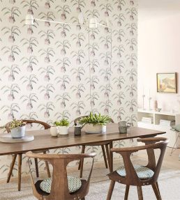 Crassula Wallpaper by Scion Blush / Mint