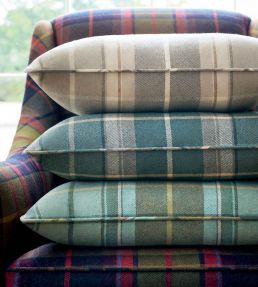 Scot's Plaid Fabric by Thibaut Olive and Cranberry