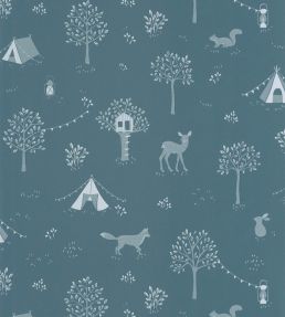 Scouty Wallpaper by Caselio Bleu nuit