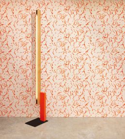 Scribble Wallpaper by Kirkby Design Tangelo