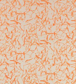 Scribble Recycled Fabric by Kirkby Design Tangelo
