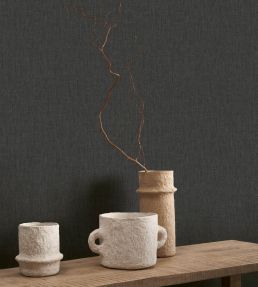 Scribe Wallpaper by Casadeco Noir Reglisse