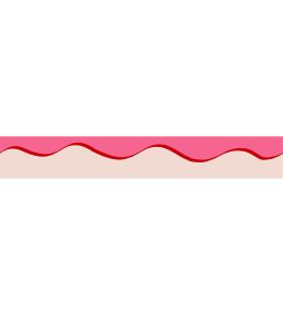Scroll Border 5cm Wallpaper by Parker & Jules Brilliant Pink