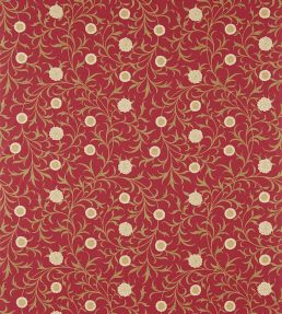 Scroll Fabric by Morris & Co Raspberry/Olive