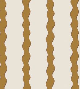 Scroll Stripe Fabric by Parker & Jules Saffron