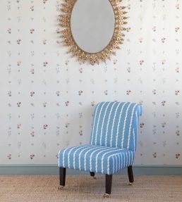 Scroll Stripe Fabric by Parker & Jules Sky