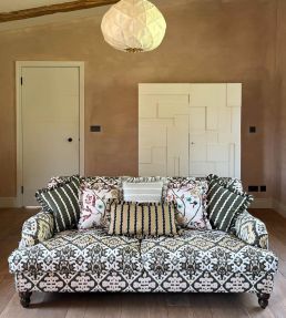 Scroll Stripe Fabric by Parker & Jules Tea