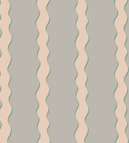 Scroll Stripe Fabric by Parker & Jules Verdigris