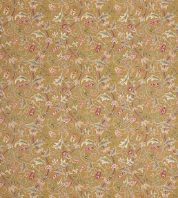 Scrolling Tulip Fabric by Morris & Co Gold