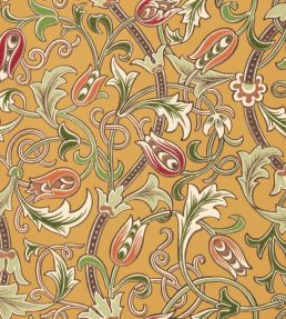 Scrolling Tulip Wallpaper by Morris & Co Gold