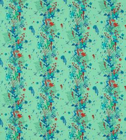 Seaforest Fabric by Clarke & Clarke Aqua