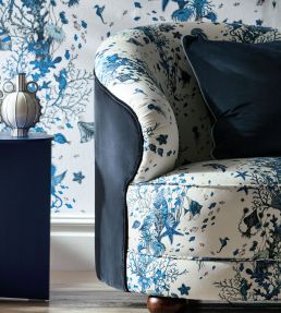 Seaforest Fabric by Clarke & Clarke Aqua