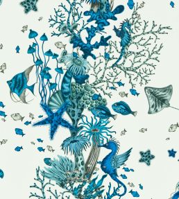 Seaforest Wallpaper by Clarke & Clarke Blue