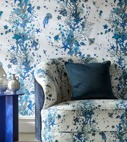 Seaforest Wallpaper by Clarke & Clarke Aqua