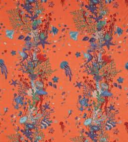 Seaforest Jacquard Fabric by Clarke & Clarke Peach
