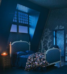 Seasonal Woods Mural by Cole & Son Midnight