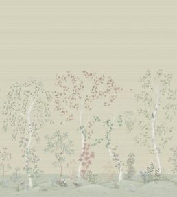 Seasonal Woods Grasscloth Mural by Cole & Son Oat Natural Grasscloth