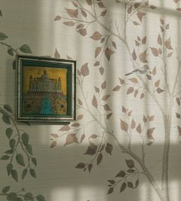 Seasonal Woods Grasscloth Mural by Cole & Son Oat Natural Grasscloth