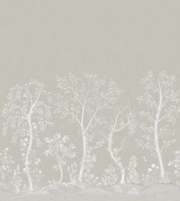 Seasonal Woods Mica Mural by Cole & Son Platinum Pearl