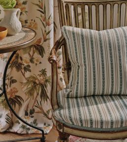 Seaton Stripe Fabric by Colefax and Fowler Blue
