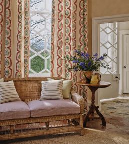 Seaton Stripe Fabric by Colefax and Fowler Blue