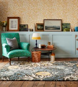 Morris & Co Seaweed rug Teal 127008-140200-US Teal