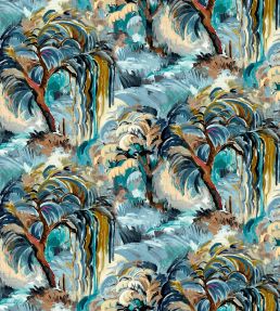 Secret Lagoon Midi Fabric by Arley House Ceru