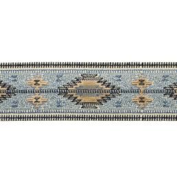 Sedona Embroidered Border Trimming by Samuel & Sons Blue Sky