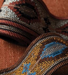 Sedona Embroidered Border Trimming by Samuel & Sons Cactus Bloom