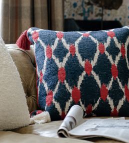 Seebensee Fabric by MINDTHEGAP Blue/Red/White