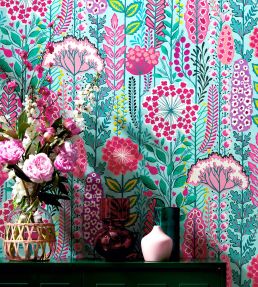 Seedheads Wallpaper by Ohpopsi Raspberry Sky