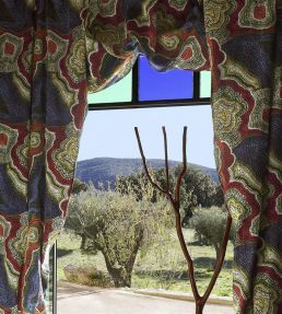 Seigaiha Loca Fabric by Christian Lacroix Oscuro
