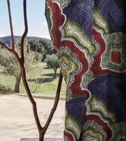 Seigaiha Loca Fabric by Christian Lacroix Oscuro