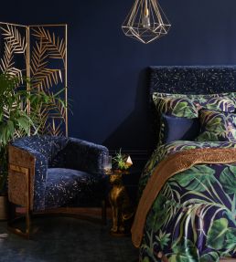 Selva Fabric by Clarke & Clarke Midnight/Gold