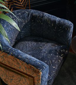 Selva Fabric by Clarke & Clarke Midnight/Gold