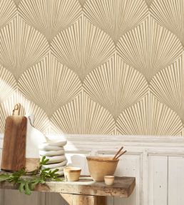 Semiramis Wallpaper by Casadeco Beige Raphia