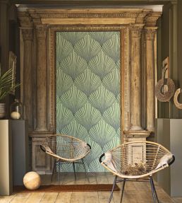 Semiramis Wallpaper by Casadeco Vert Nil