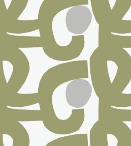 Seppel Metallic Wallpaper by Marimekko Green