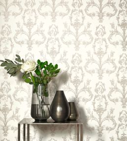 Seraphin Wallpaper by Casadeco Gris Perle