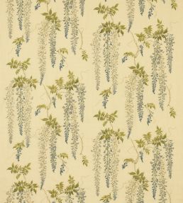 Seraphina Linen Fabric by Colefax and Fowler Blue/Leaf