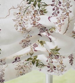 Seraphina Linen Fabric by Colefax and Fowler Pink/Green