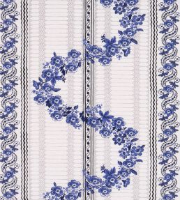 Serena Garland Fabric by Schumacher Blue