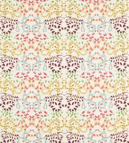 Serpenti Fabric by Harlequin Bleached Coral / Paprika / Positano / Azul