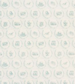 Set The Scene Fabric by Christopher Farr Cloth Aqua