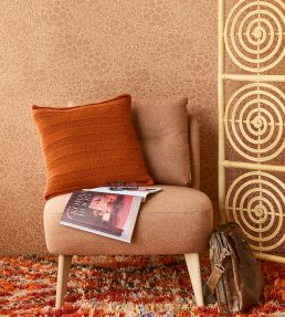 Seventies Floral Wallpaper by Eijffinger Orange/Terracotta