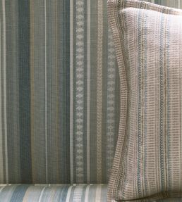 Seville Stripe Fabric by Jane Churchill Indigo