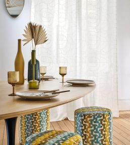 Esteque Fabric by Camengo Blanc