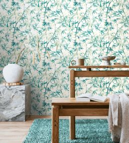 Shadow Bamboo Wallpaper by Ohpopsi Peacock